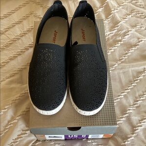 Women's Black Slip-On Shoes